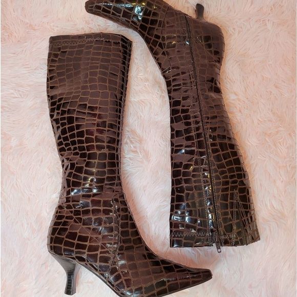 𝅺Diego Di Lucca Croc Embossed boot 6.5 B - Picture 7 of 15